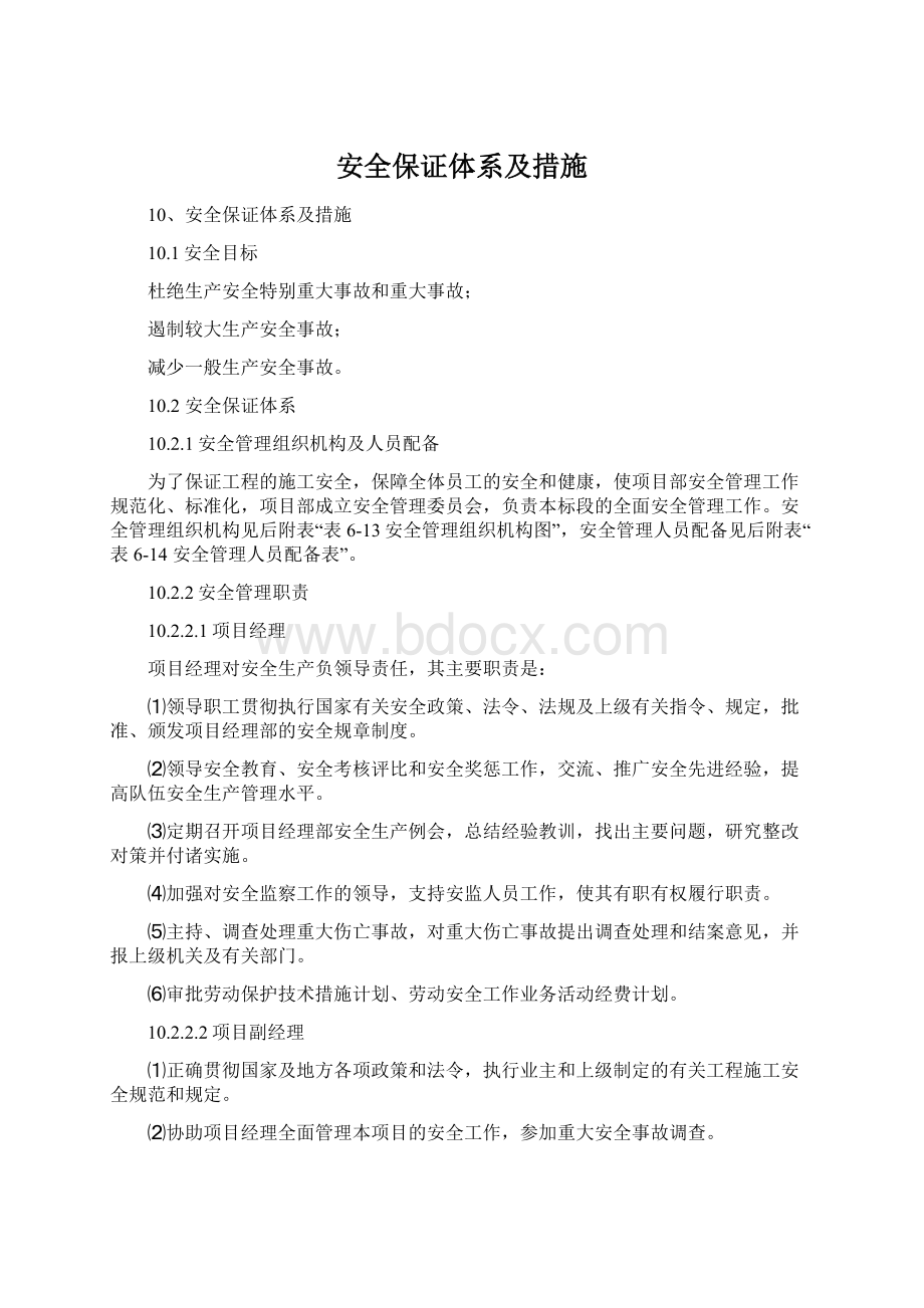 安全保证体系及措施文档格式.docx_第1页