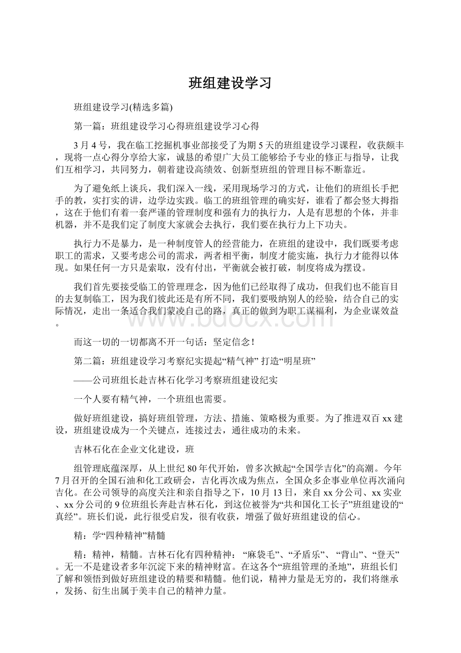 班组建设学习Word格式文档下载.docx