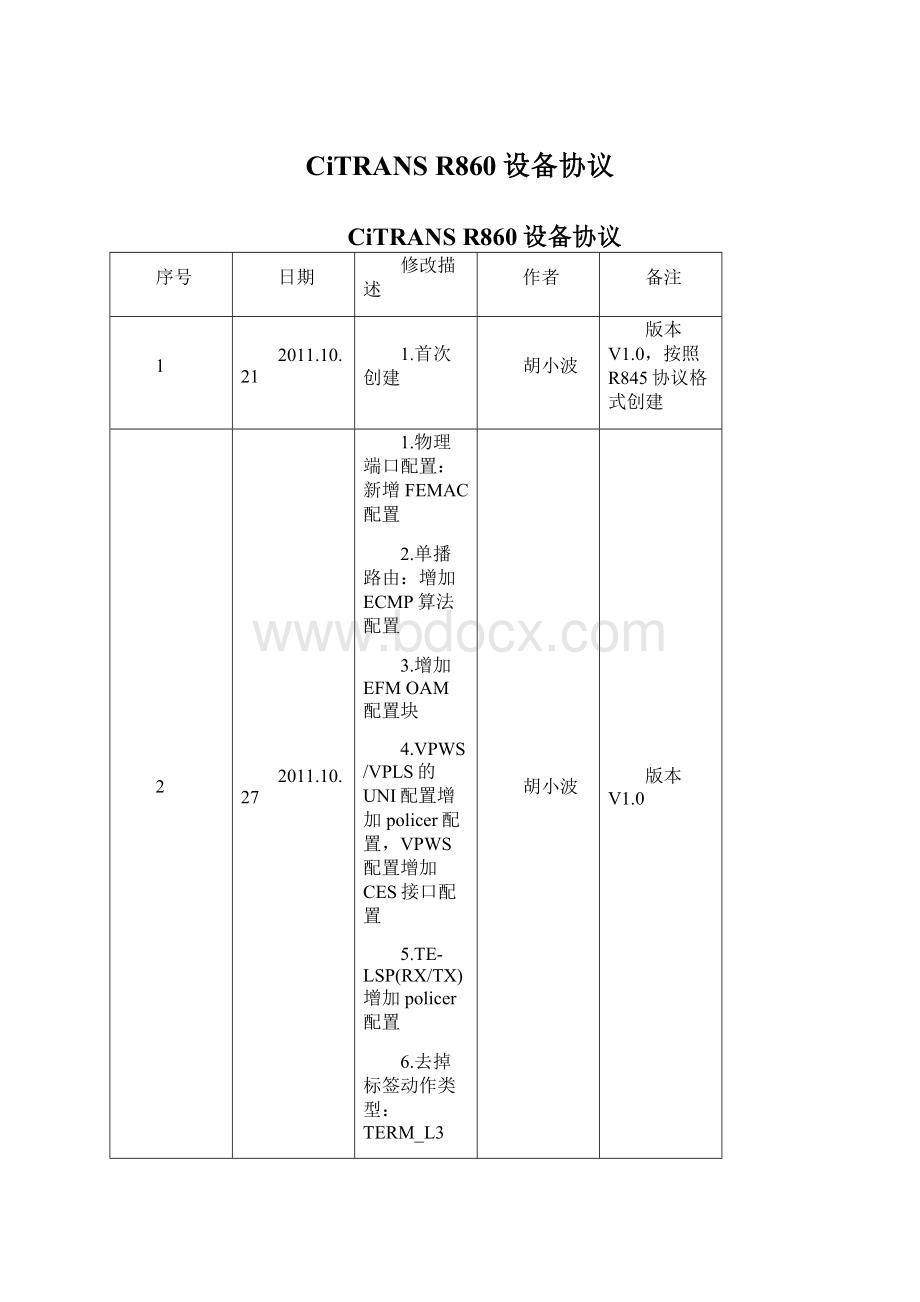 CiTRANS R860设备协议.docx