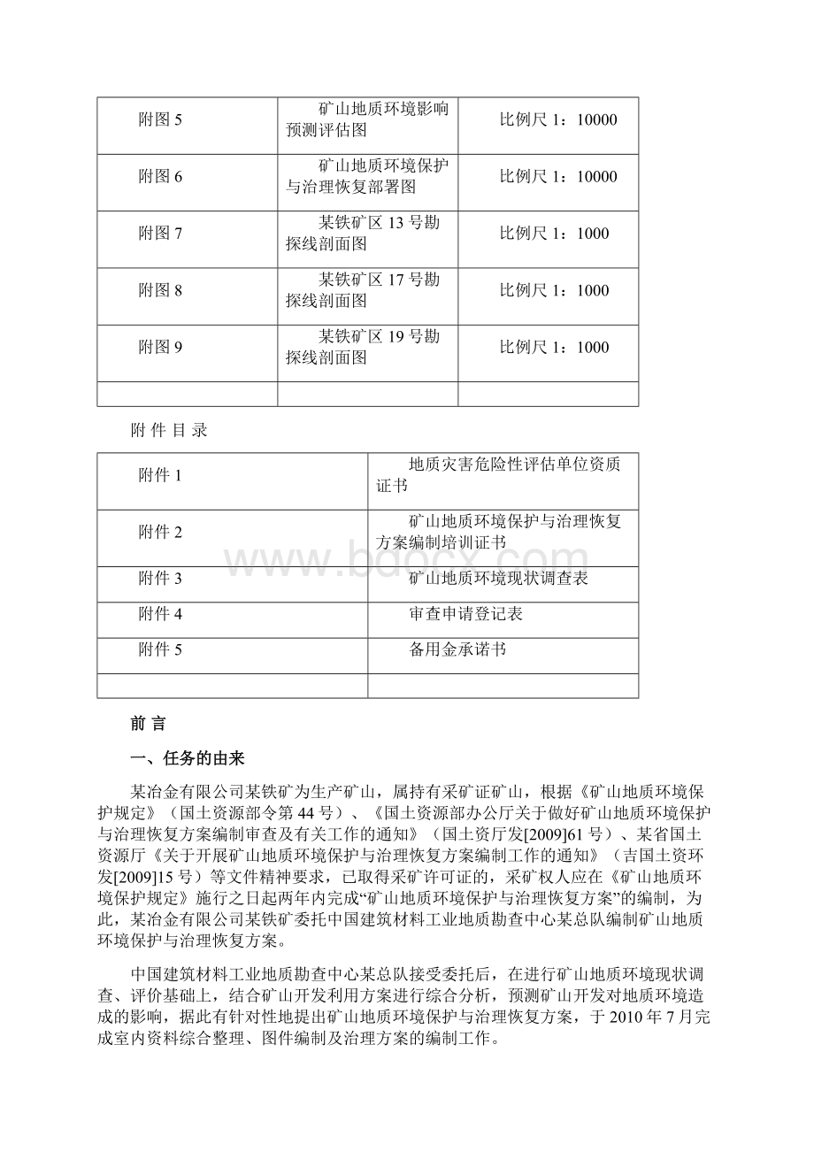 铁矿矿山地质环境保护与治理恢复方案Word文档下载推荐.docx_第3页