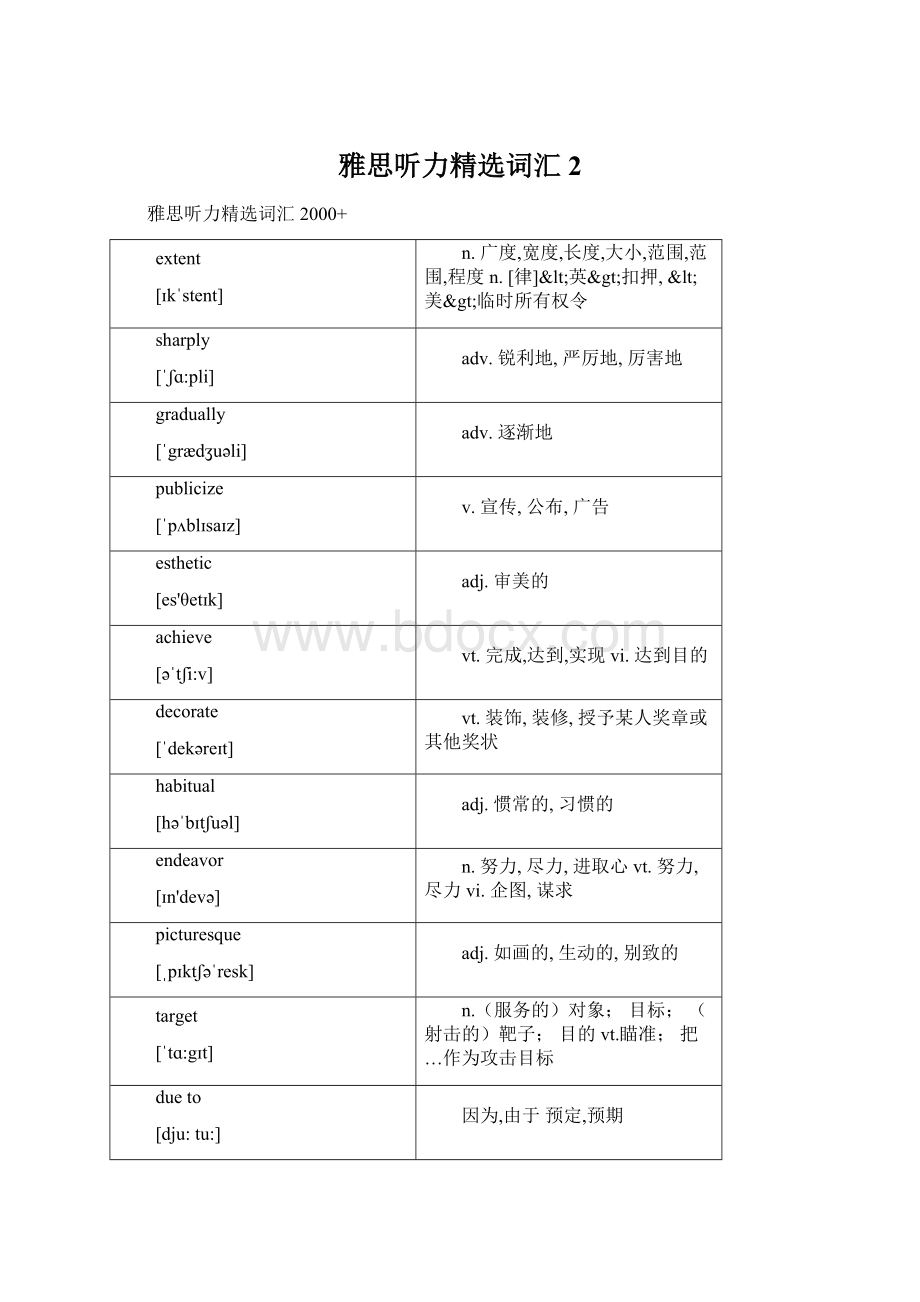 雅思听力精选词汇2.docx