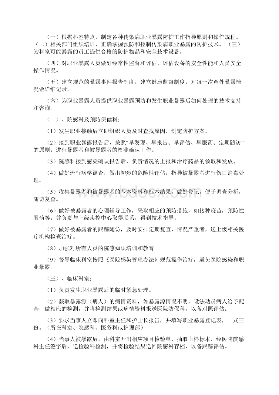 各种传染病职业暴露后应急预案.docx_第2页