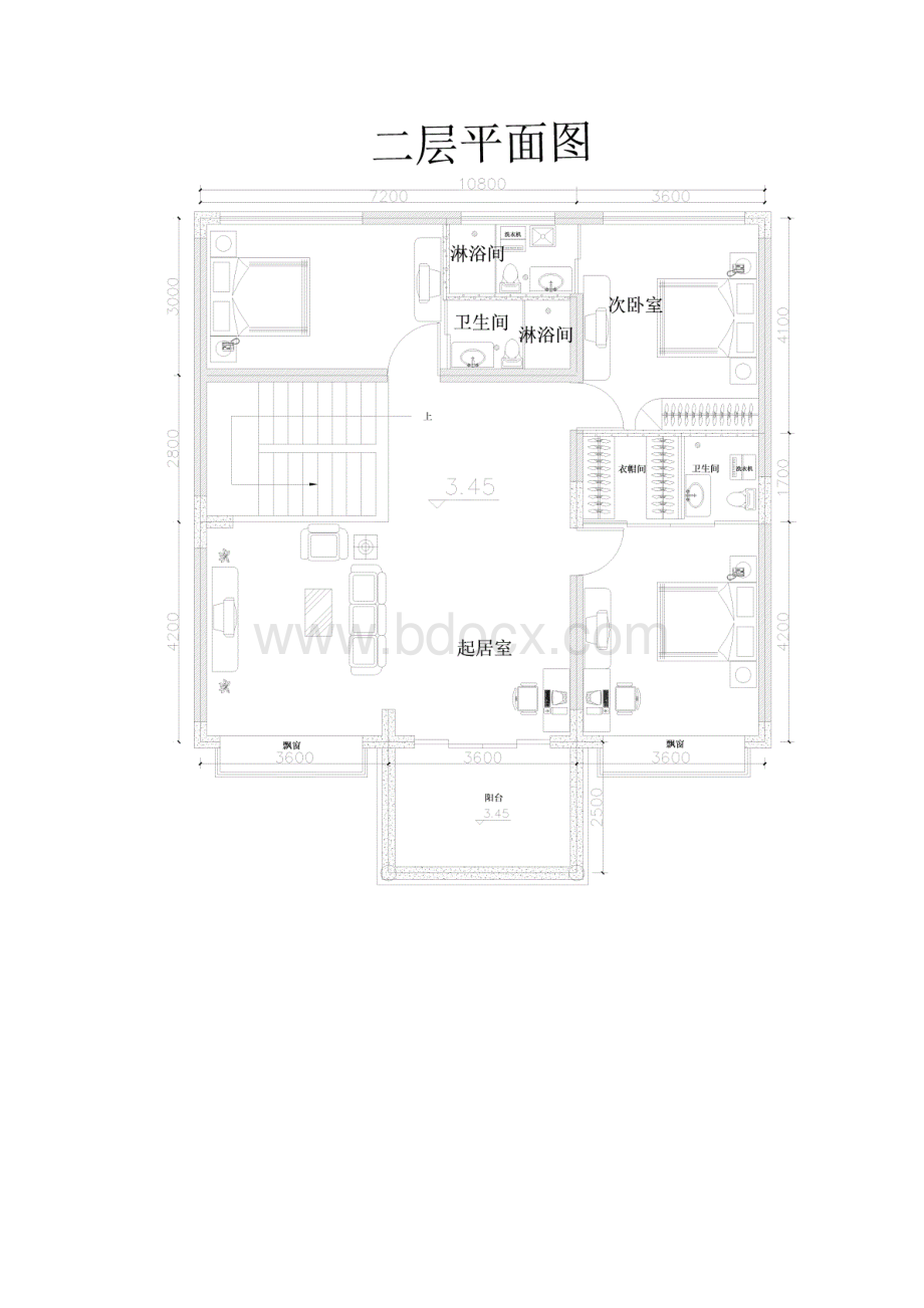 农村房屋设计平面图CAD图Word格式文档下载.docx_第2页