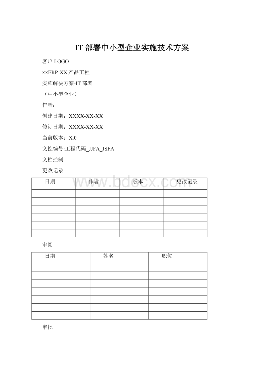 IT部署中小型企业实施技术方案Word格式.docx_第1页