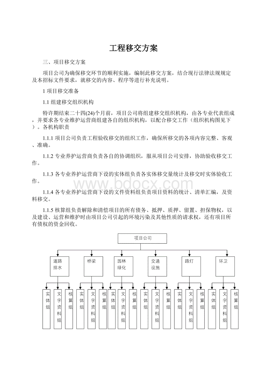 工程移交方案.docx