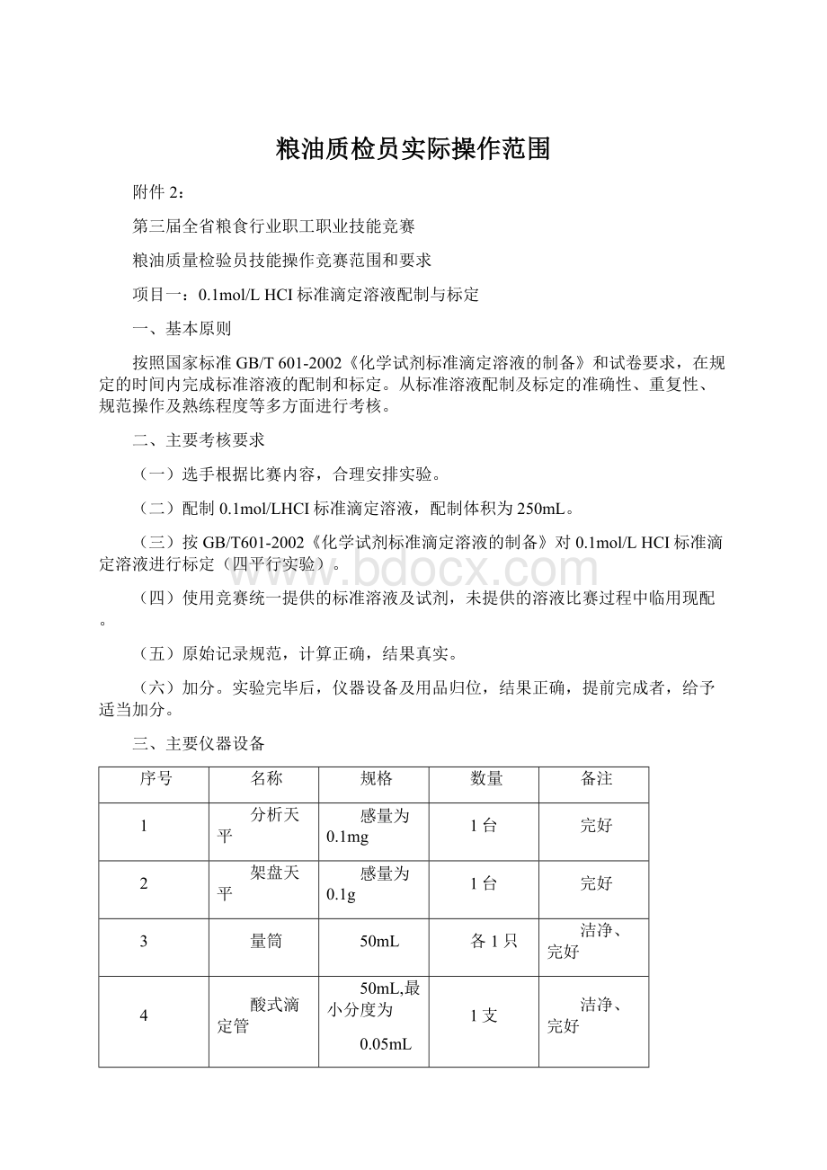 粮油质检员实际操作范围.docx