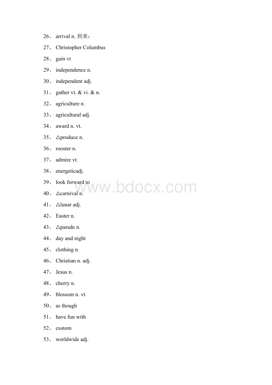 高中英语必修3词汇表英汉分开Word下载.docx_第2页