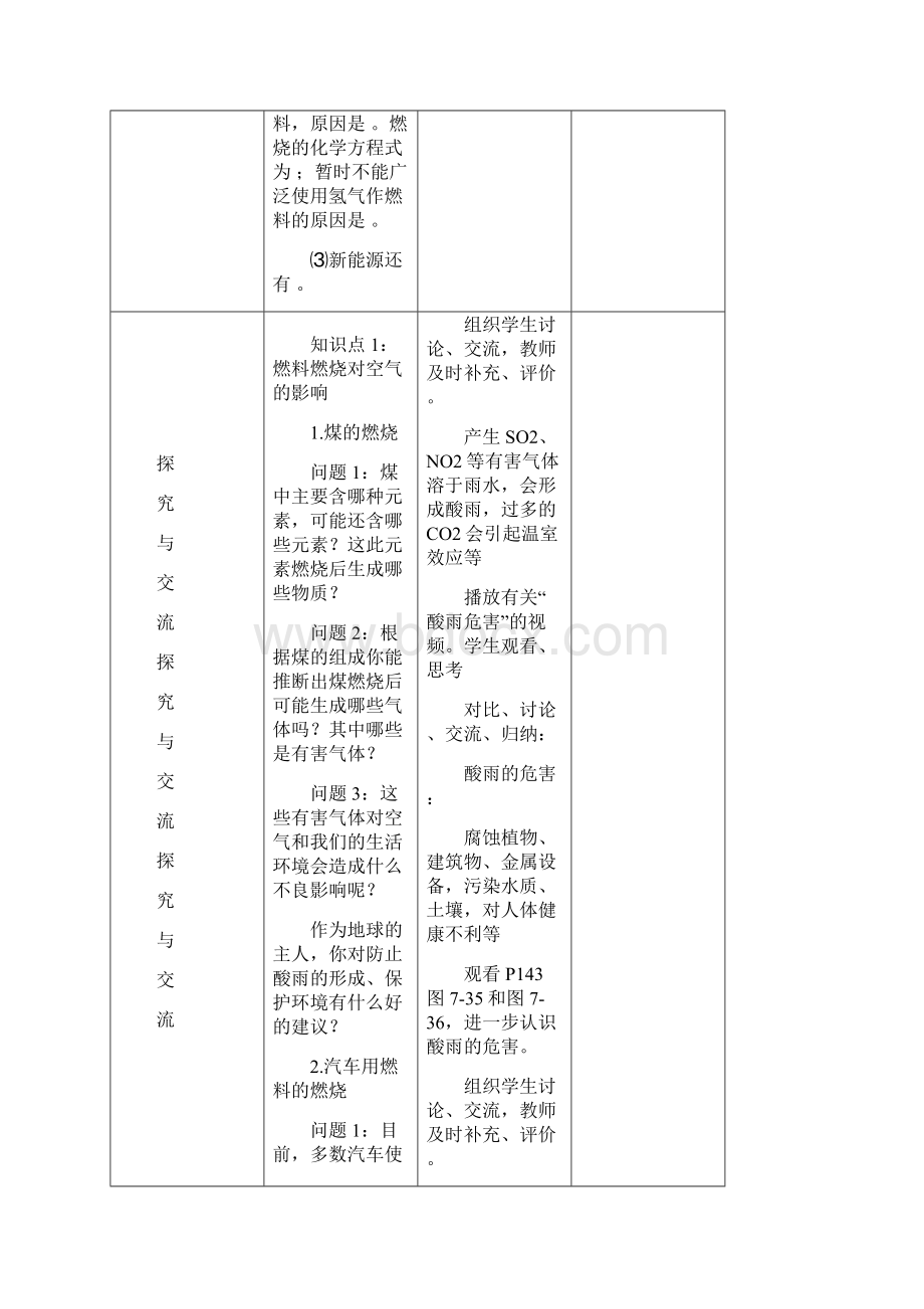 九年级化学上册 第七单元 课题2 燃料的合理利用与开发教案2 新人教版.docx_第3页