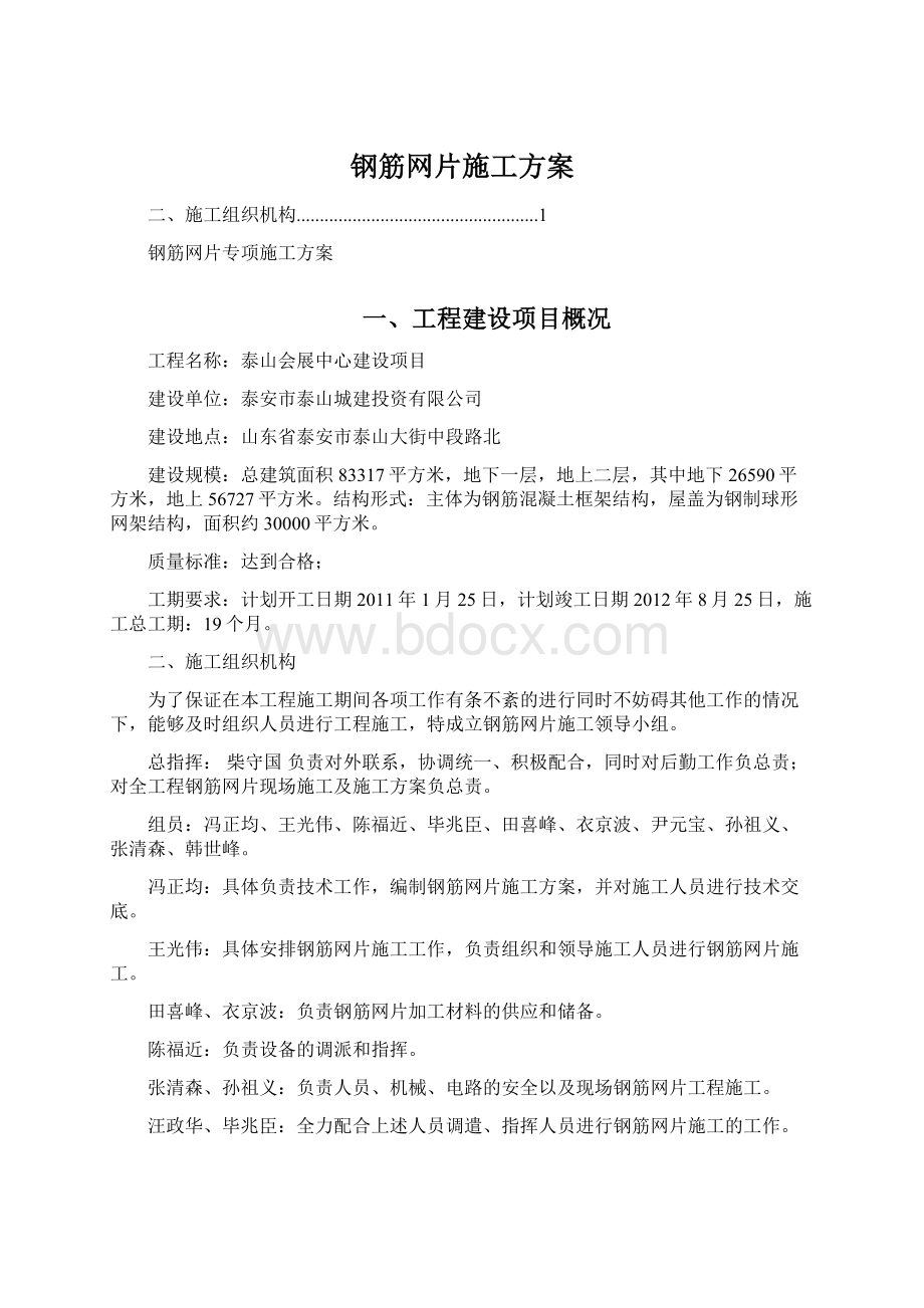 钢筋网片施工方案.docx_第1页