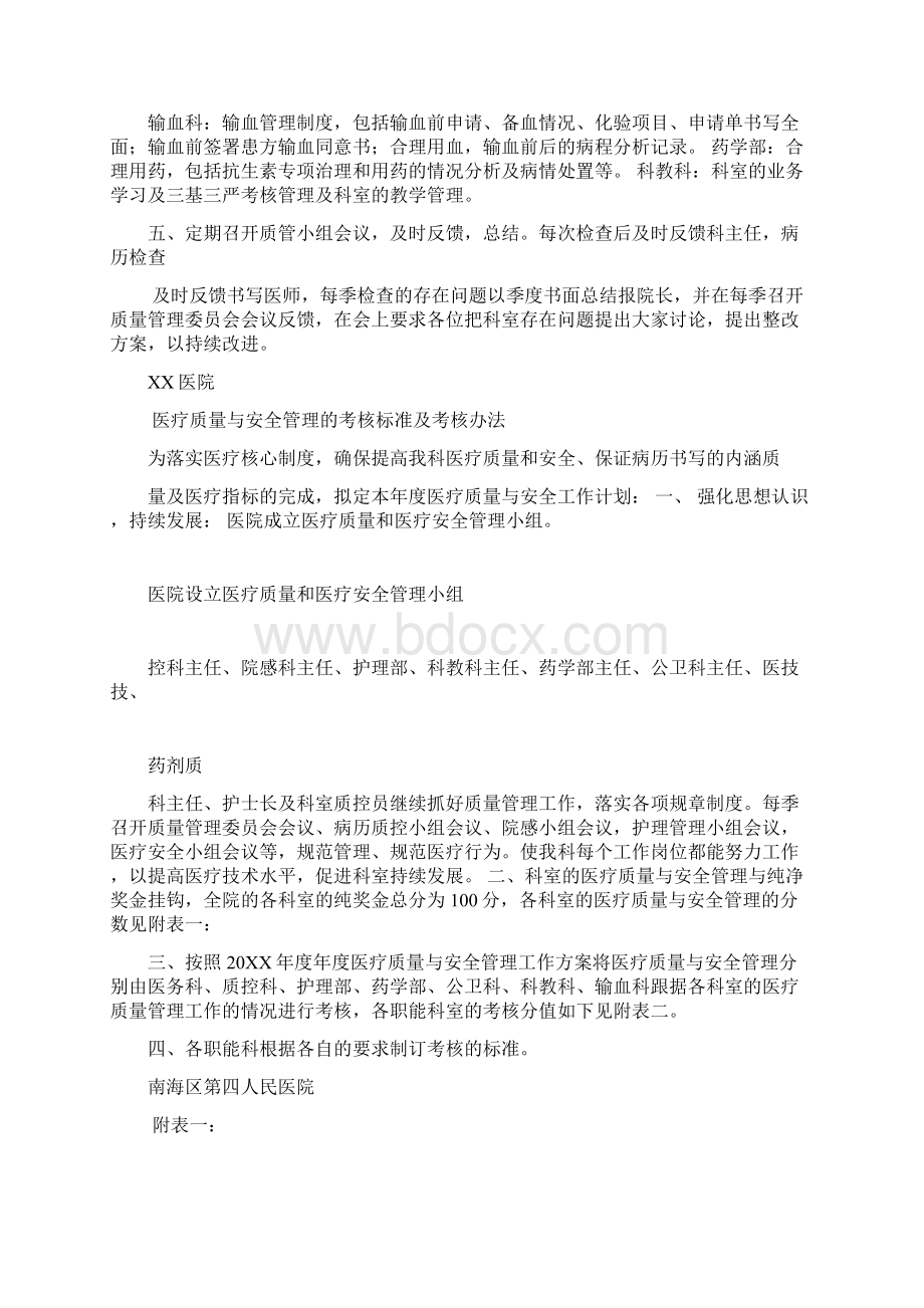 医院医疗质量与安全管理工作计划.docx_第3页