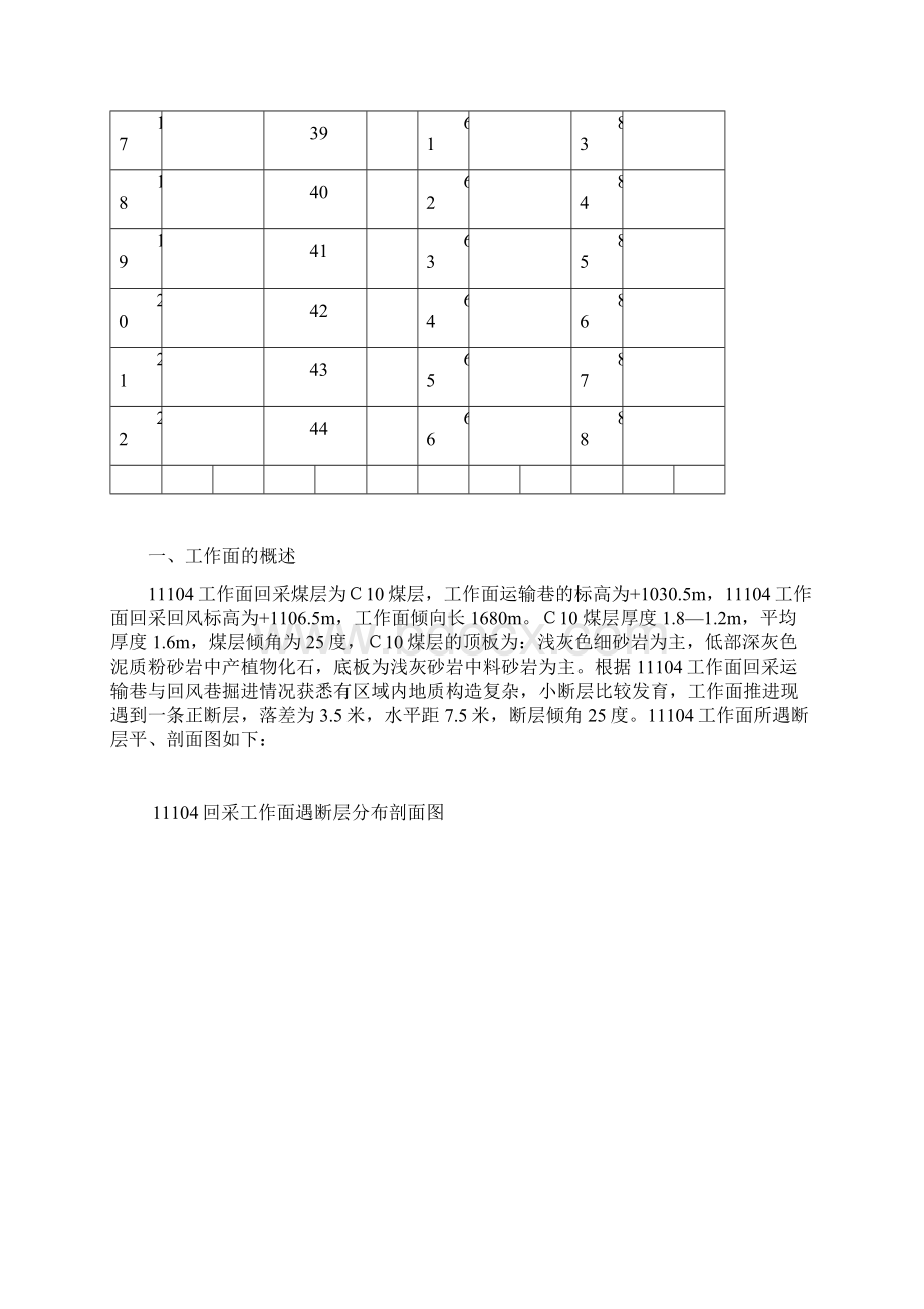 11104采面过断层的安全技术措施.docx_第3页