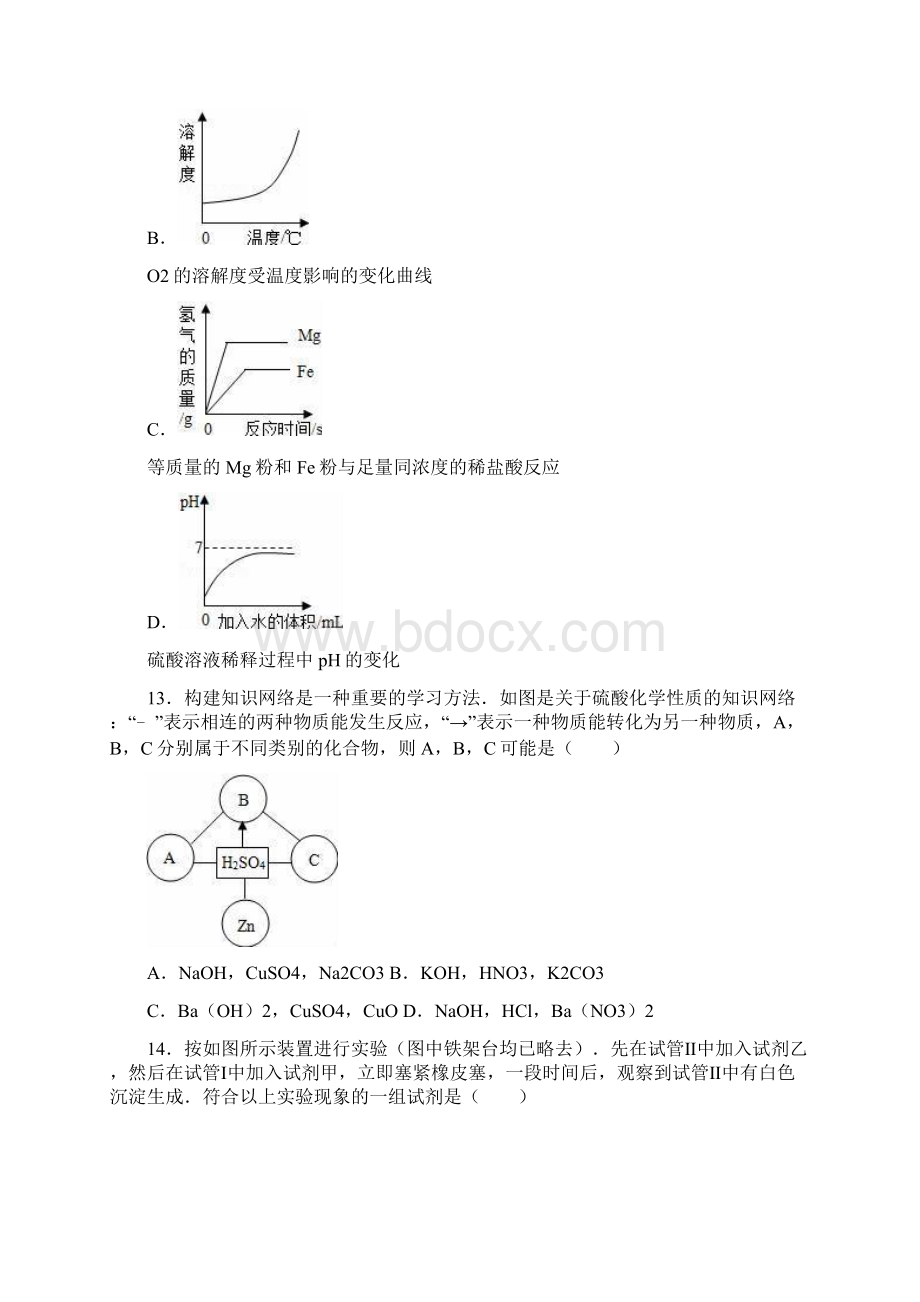 广东省中山市中考化学专题训练 常见的酸和碱解析版.docx_第3页