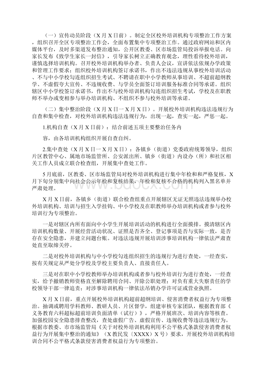 关于开展校外培训机构培训行为集中专项整治的工作方案文档格式.docx_第2页