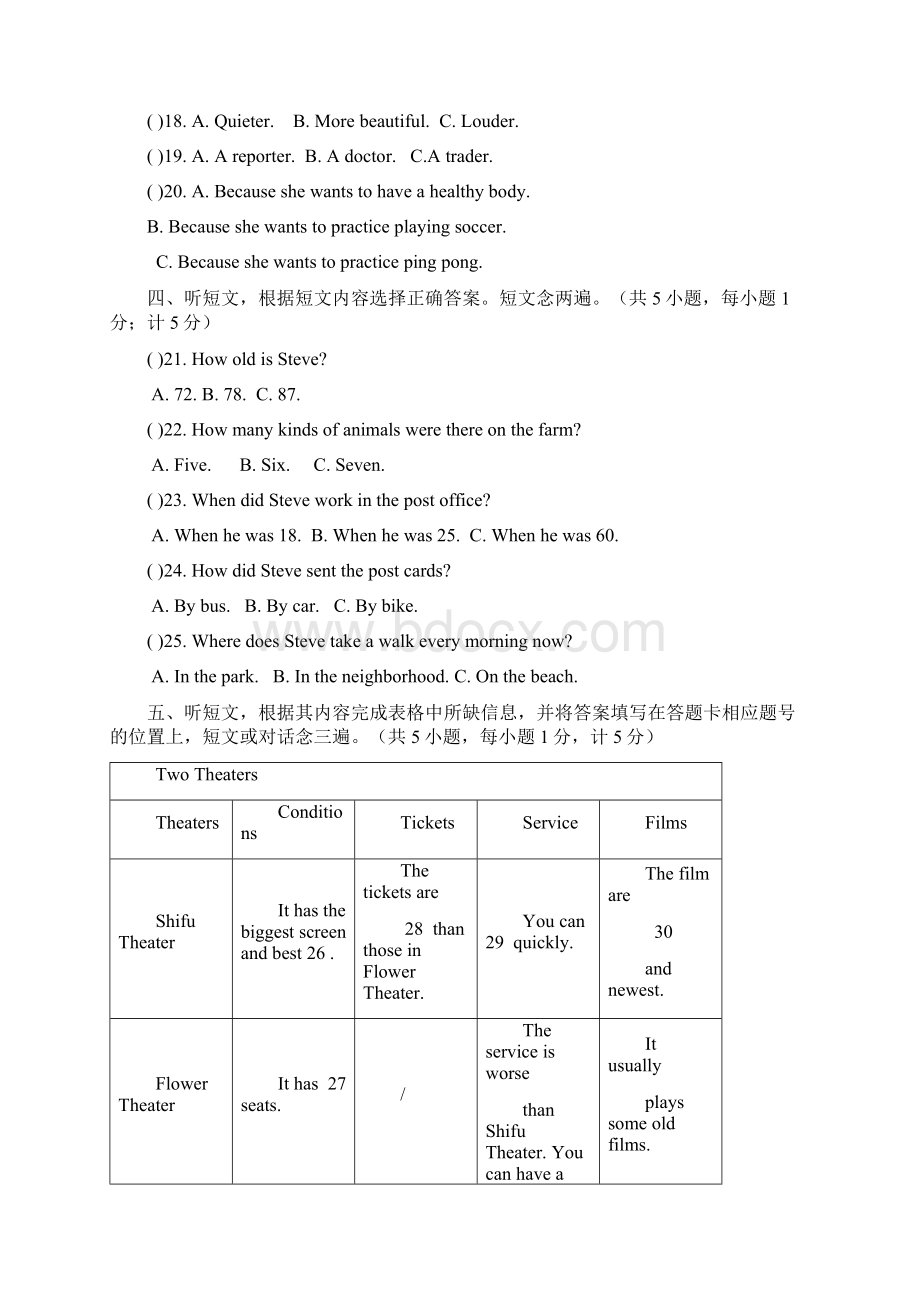 四川省成都市大邑县学年第一学期八年级英语期中考试试题word版含答案Word文档格式.docx_第3页