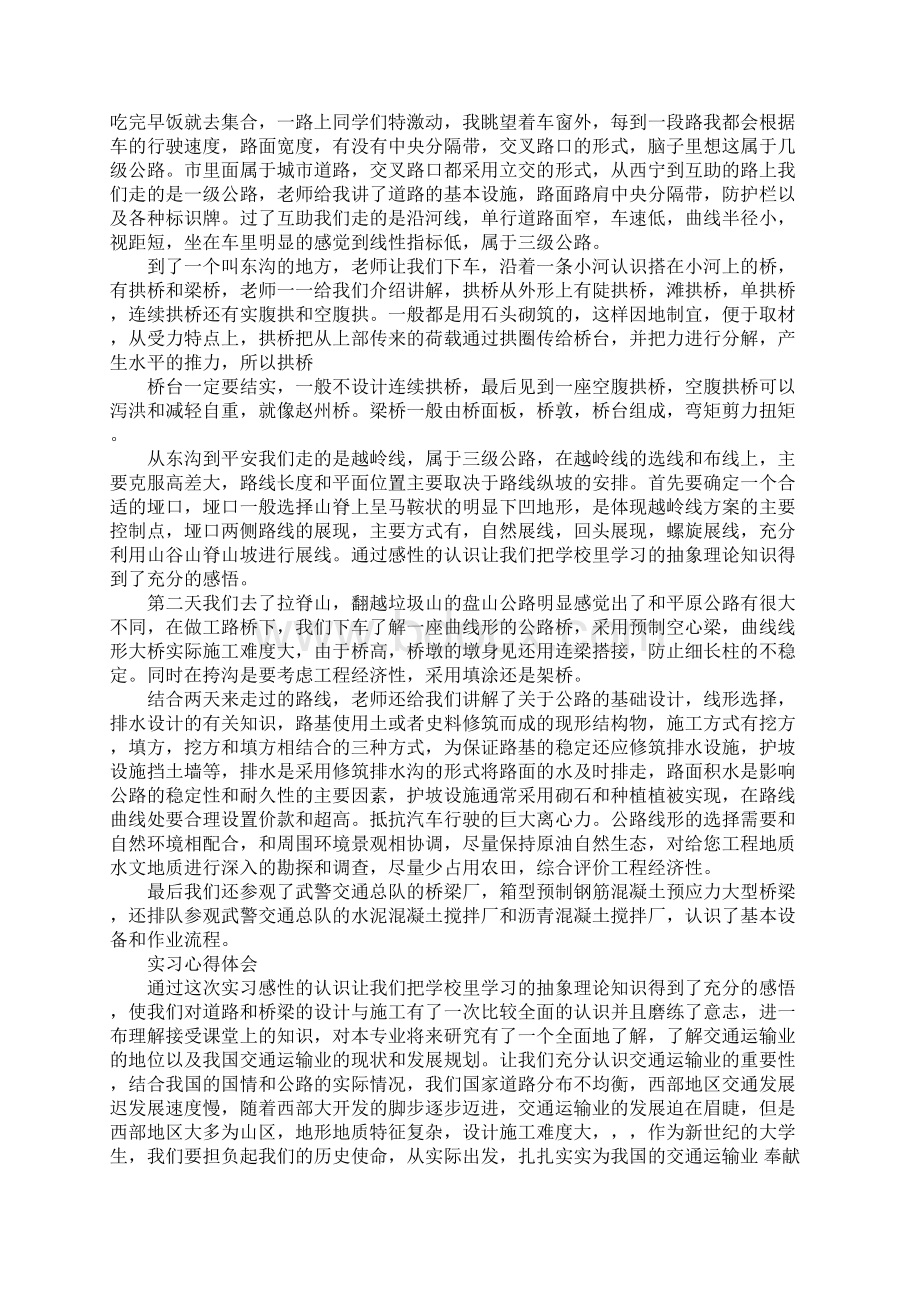 关于桥梁的实习报告Word格式文档下载.docx_第2页