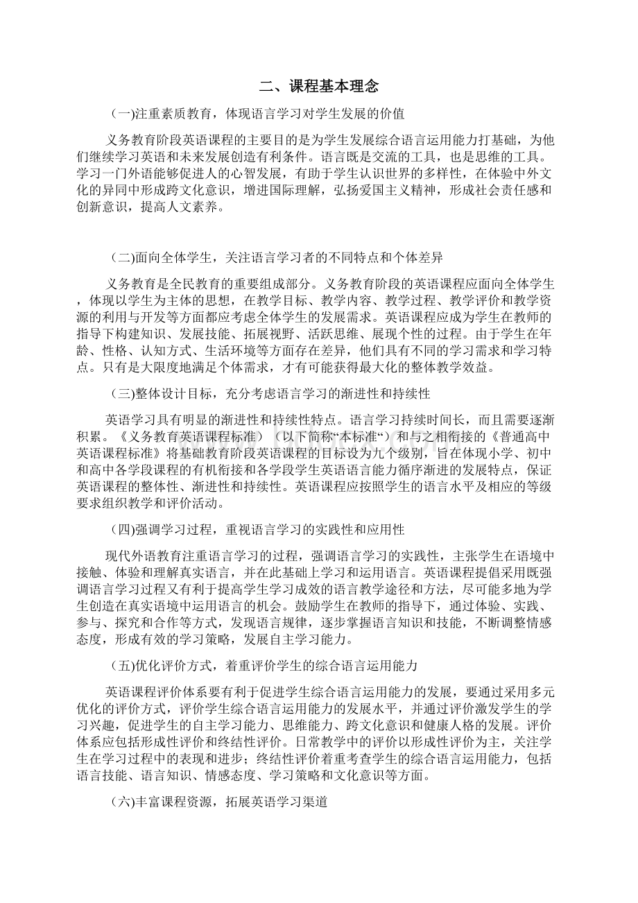 新义务教育英语课程标准Word文档下载推荐.docx_第2页