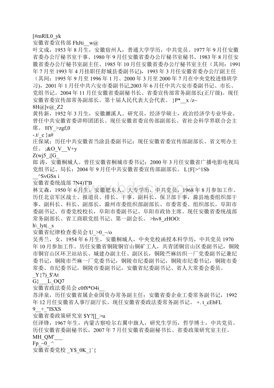 安徽省正地厅级干部简历.docx_第2页