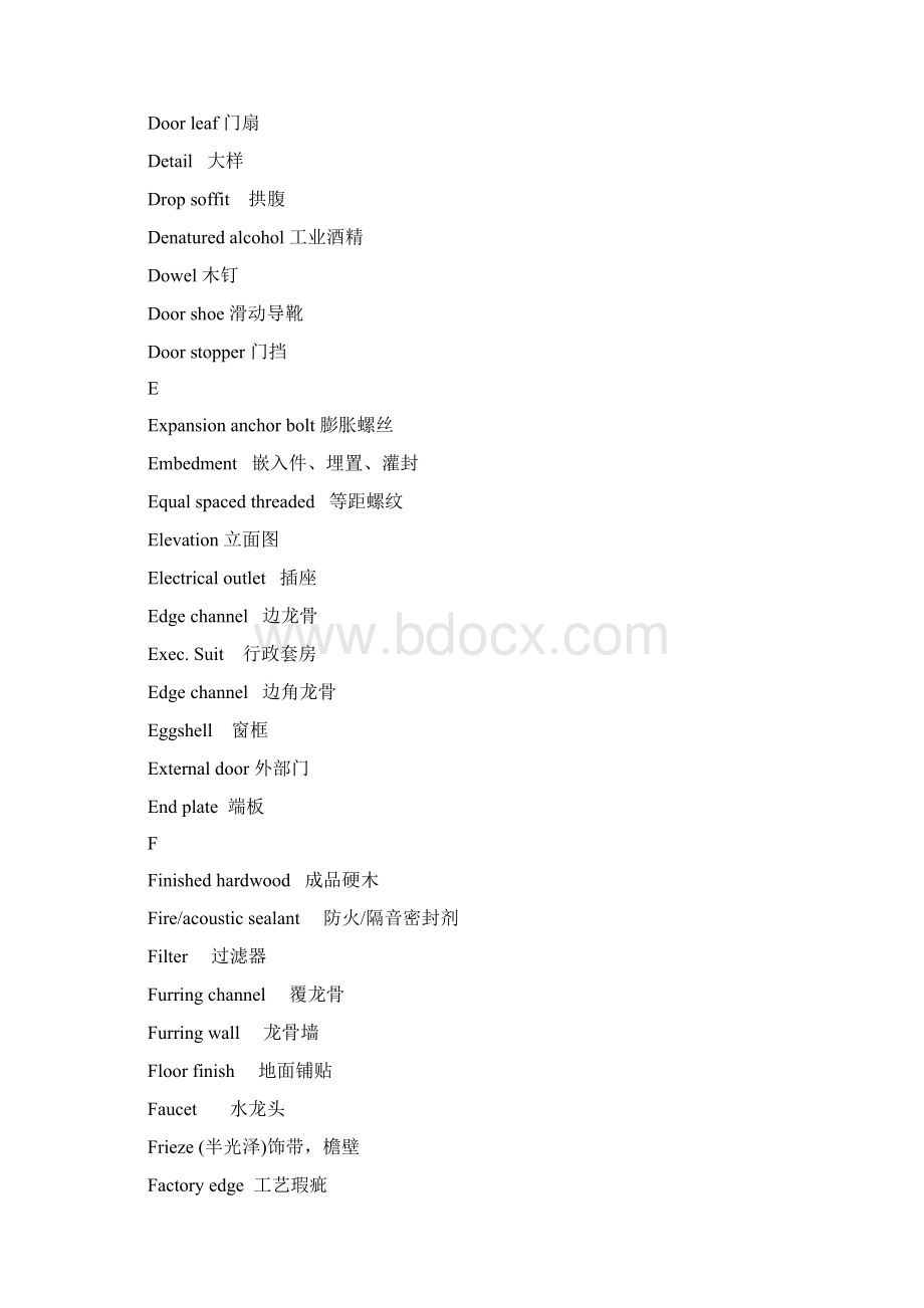 装饰工程英语单词汇总情况.docx_第3页