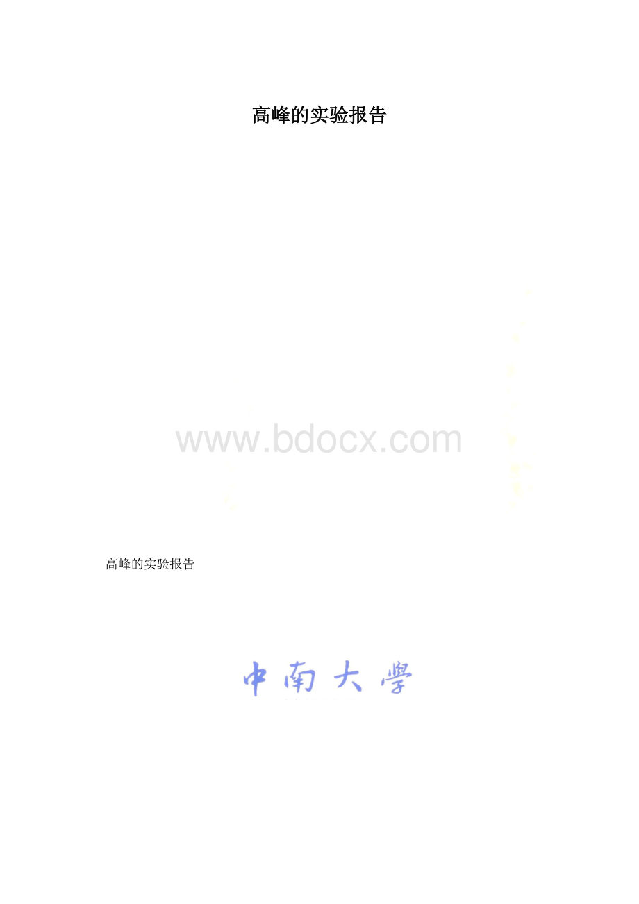 高峰的实验报告Word文件下载.docx