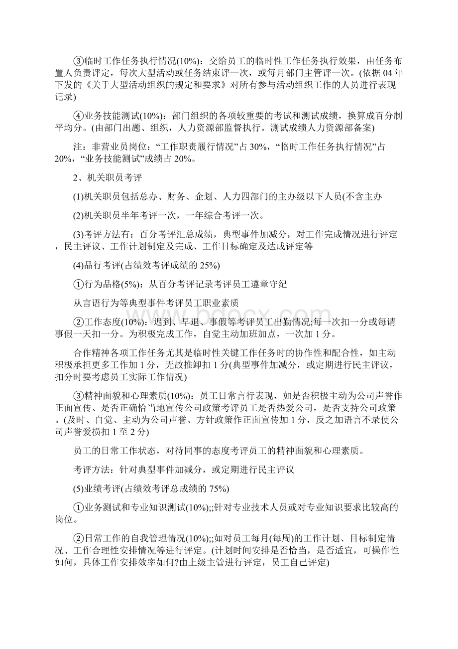 关于员工考核的批示以及方案.docx_第3页