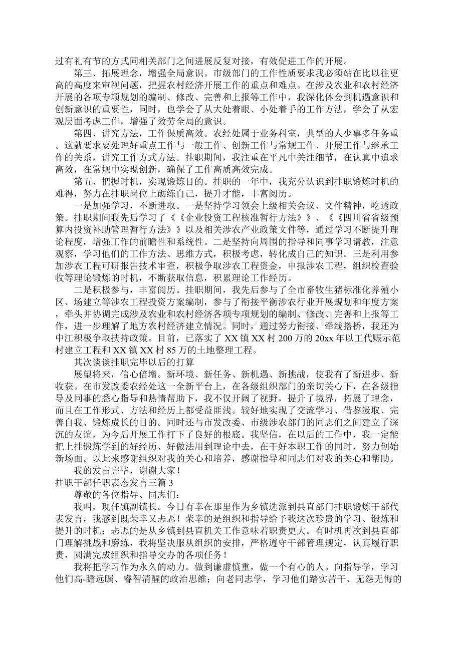 挂职干部任职表态发言三篇.docx_第3页