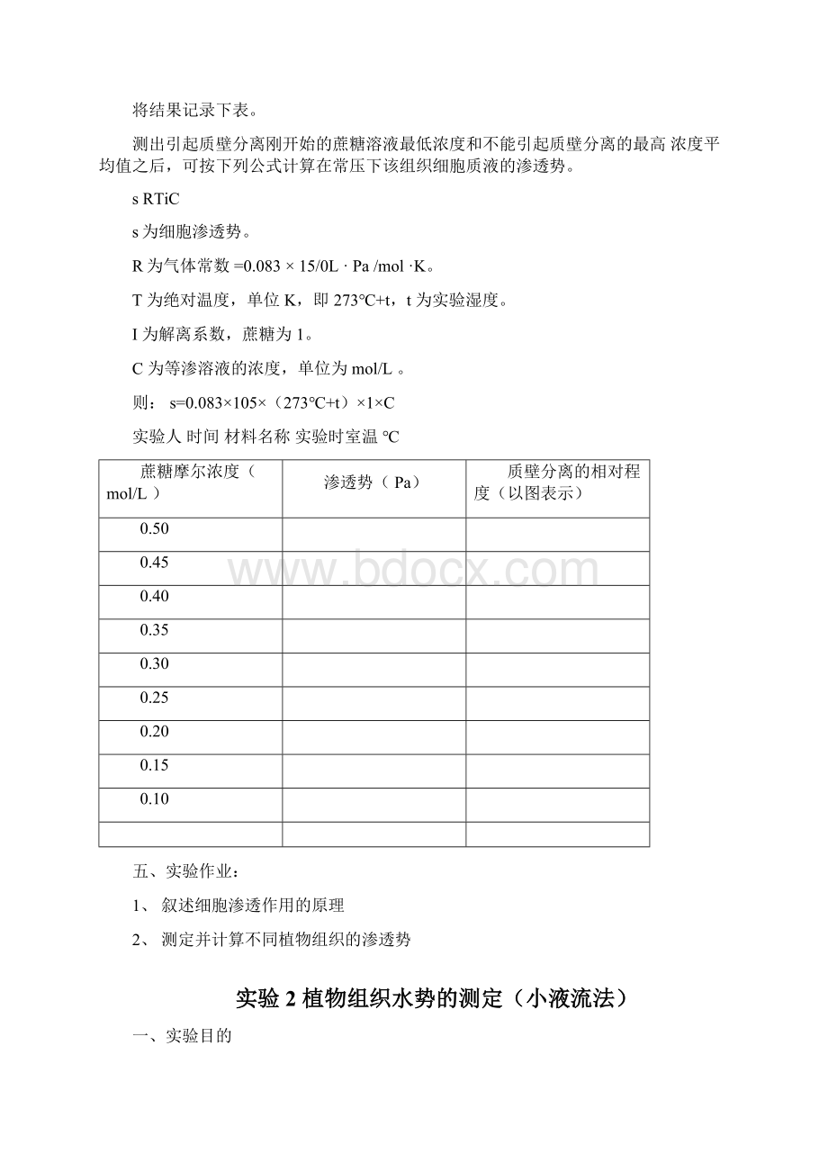 实验植物组织渗透势的测定质壁分离法.docx_第2页