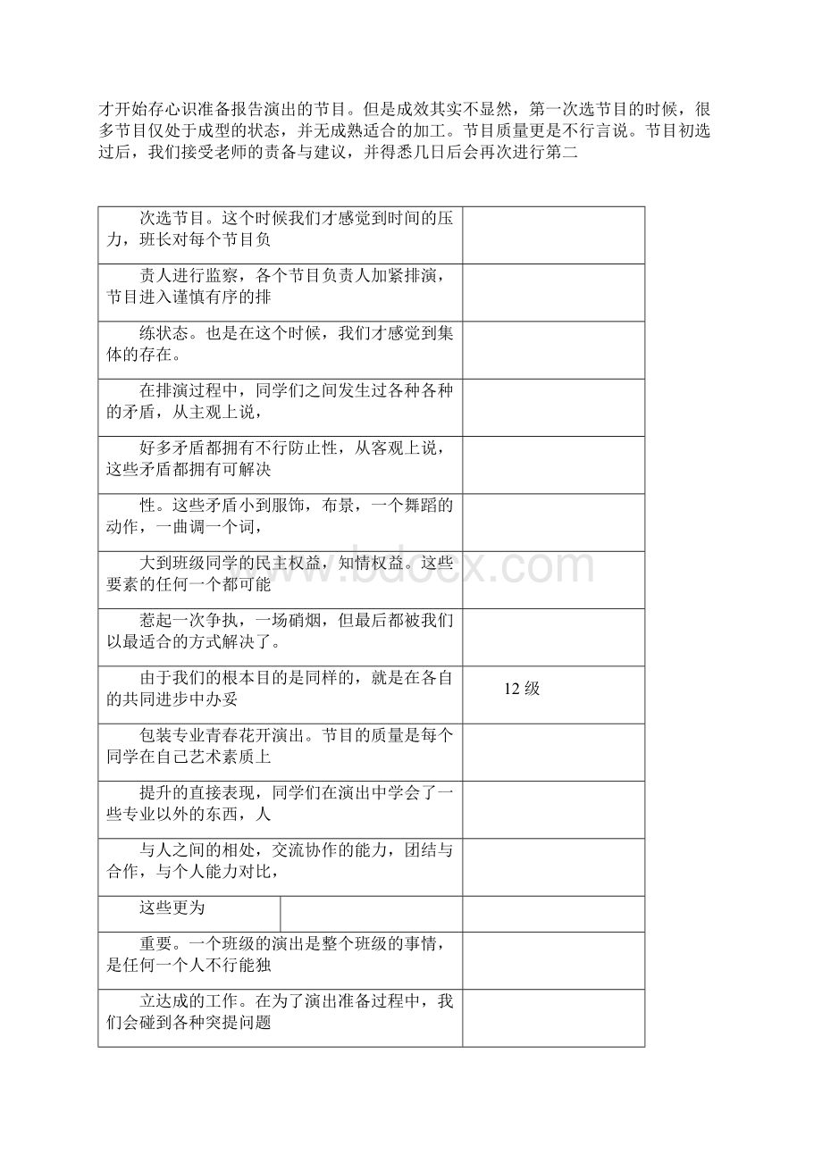 心得体会之排练节目感受及收获Word下载.docx_第3页