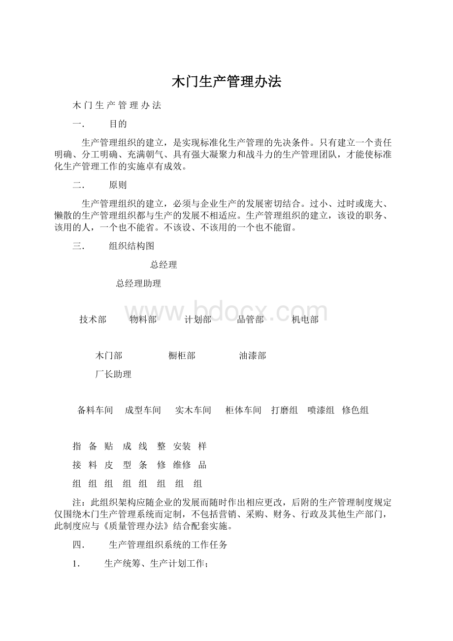 木门生产管理办法Word文档下载推荐.docx