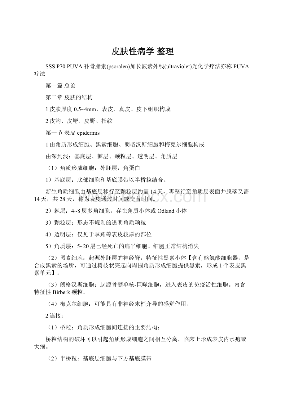 皮肤性病学 整理Word格式文档下载.docx_第1页