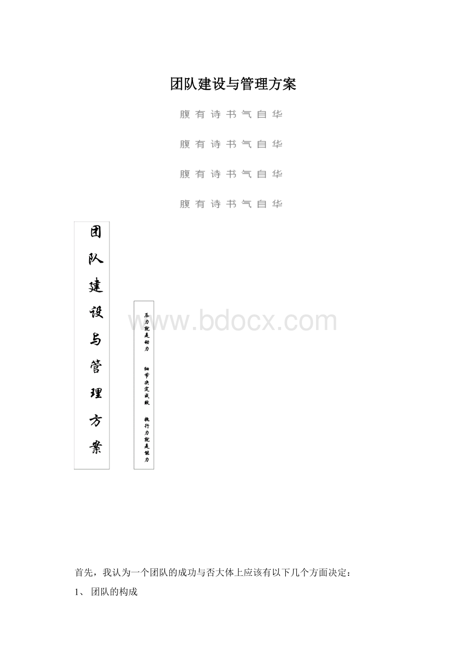 团队建设与管理方案Word格式.docx_第1页