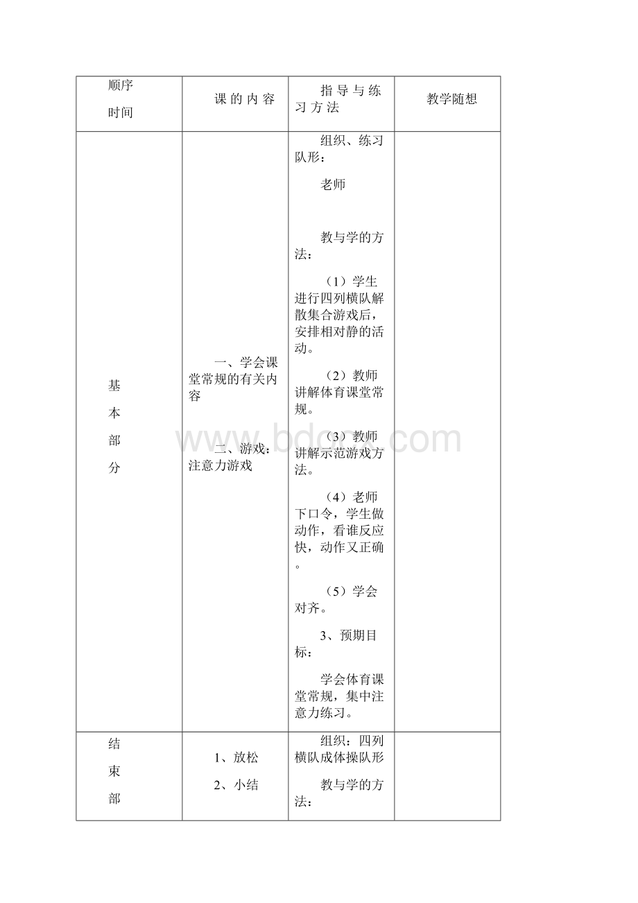 小学六年级下册全册体育教案.docx_第3页