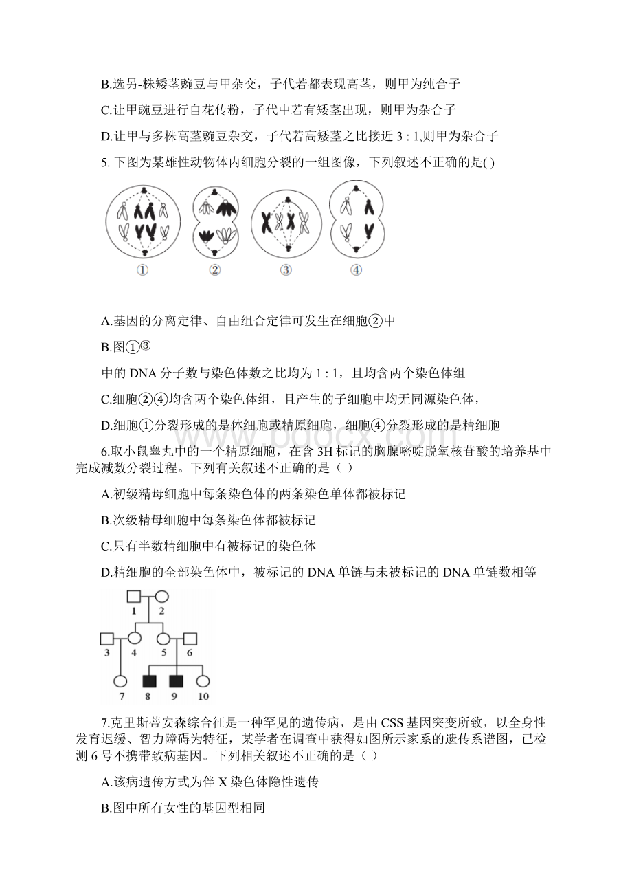 山东省安丘市实验中学学年高一下学期期中考试生物试题 Word版含答案.docx_第2页