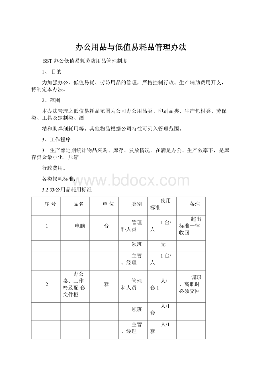 办公用品与低值易耗品管理办法.docx