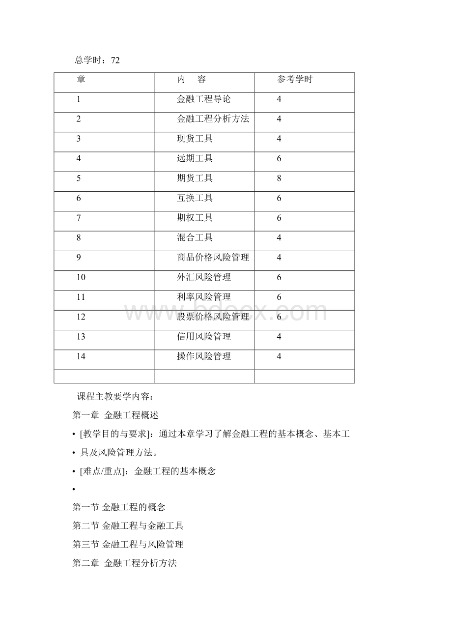 金融工程教学大纲Word文件下载.docx_第2页