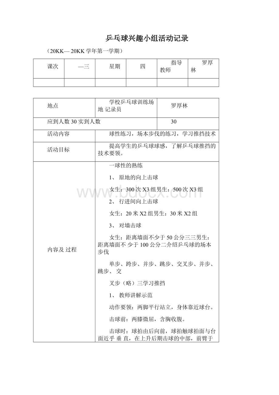 乒乓球社团活动记录Word文件下载.docx_第3页