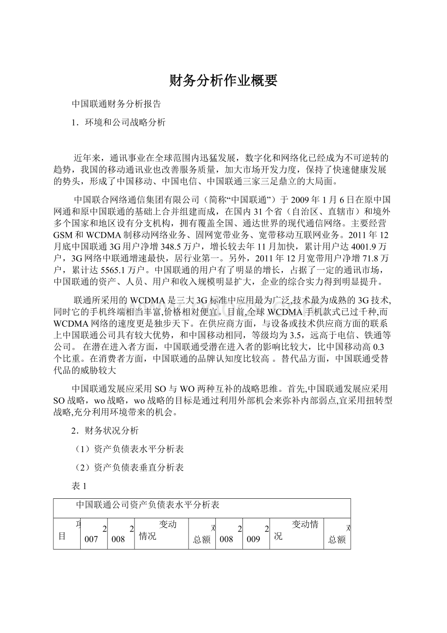 财务分析作业概要Word格式文档下载.docx_第1页