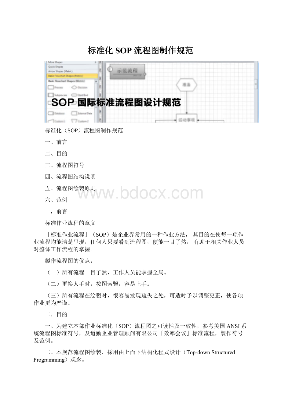 标准化SOP流程图制作规范.docx_第1页