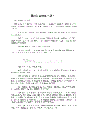 蒙胧知青纪实文学之二.docx