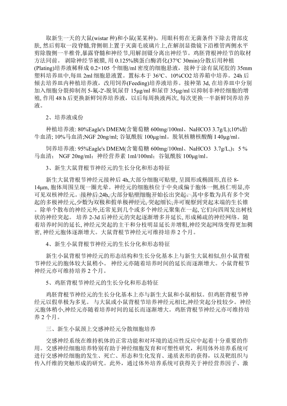 各类神经元细胞地培养方法.docx_第2页