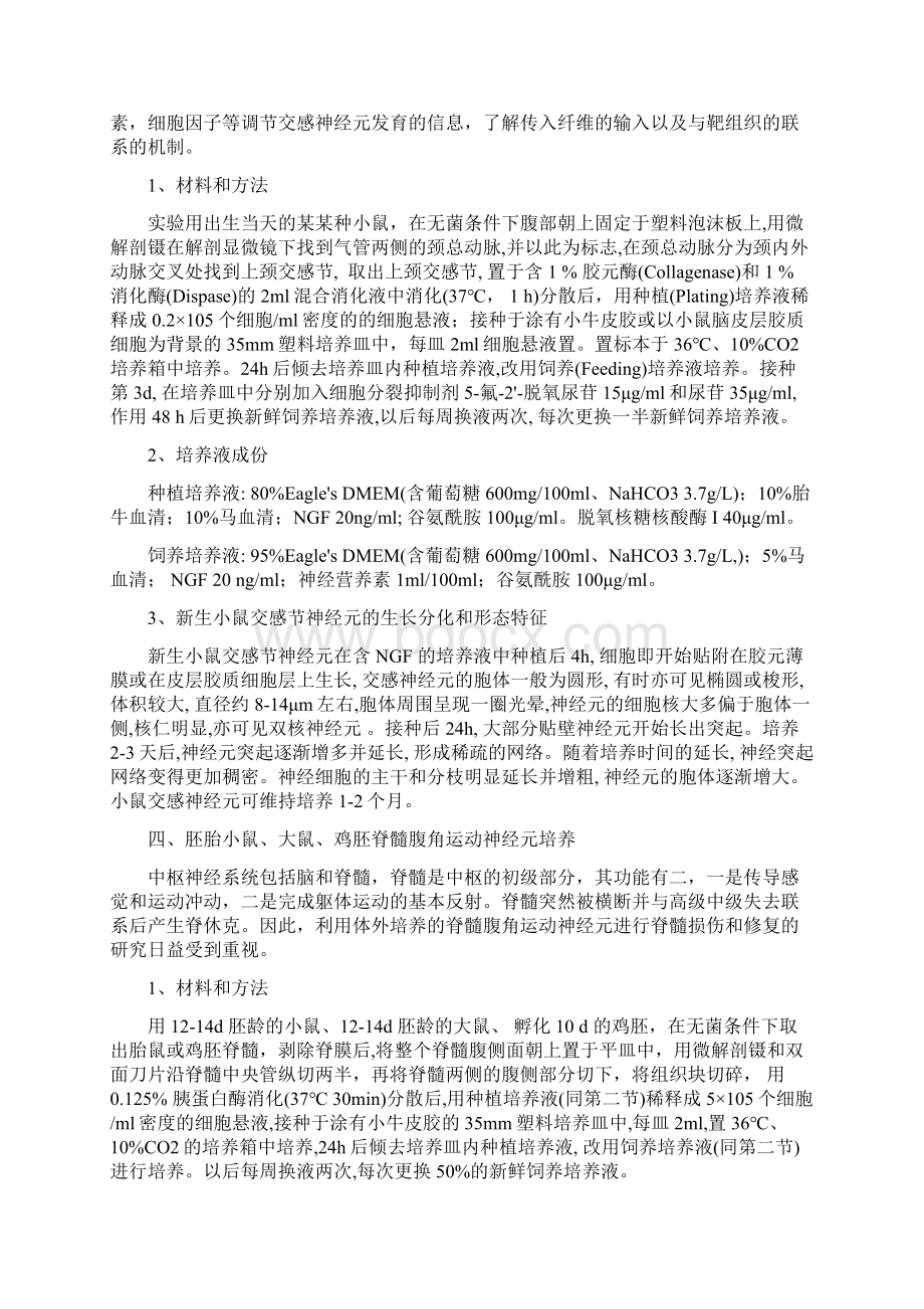 各类神经元细胞地培养方法.docx_第3页