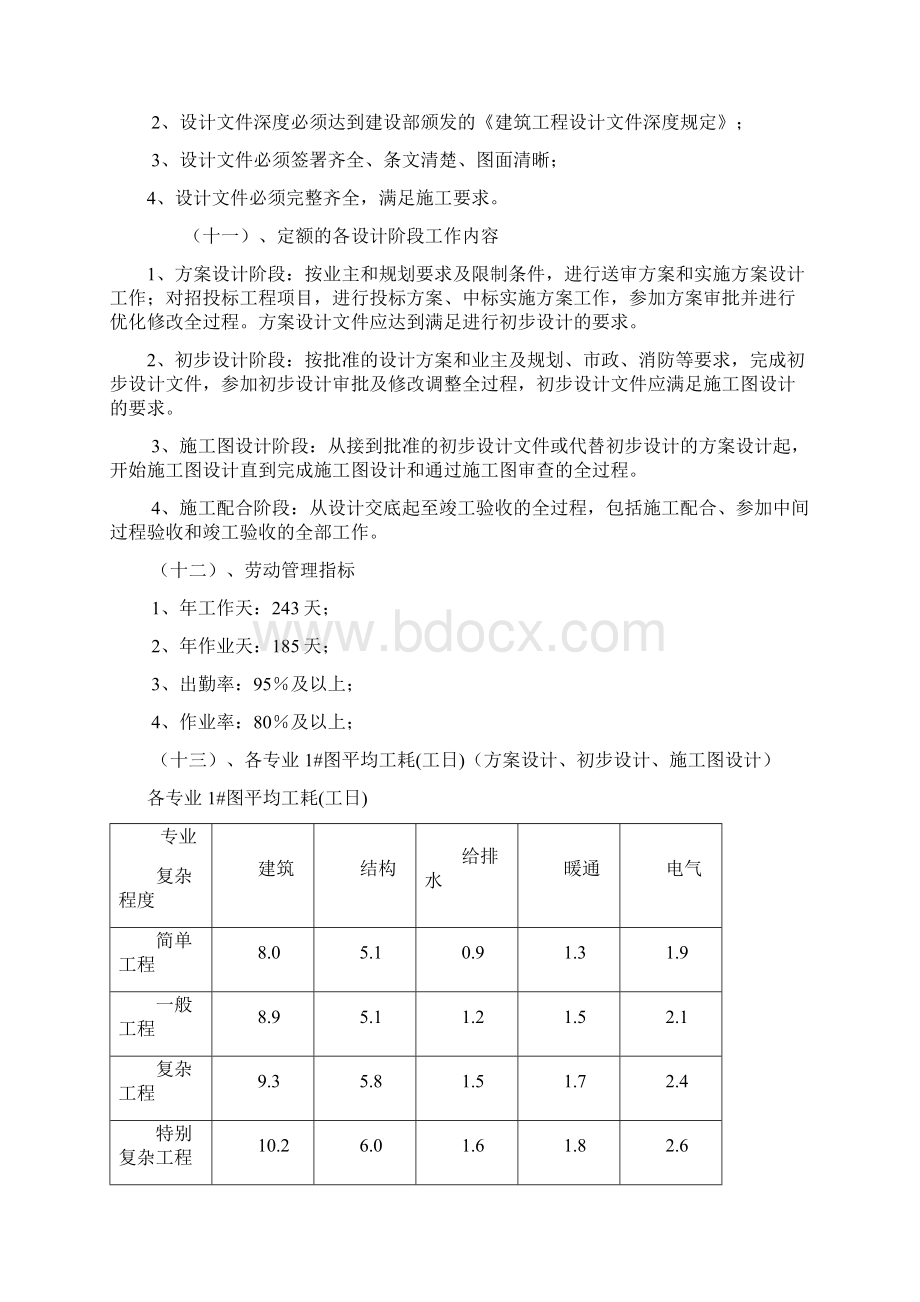 全国建筑设计劳动工日定额修编版Word文档下载推荐.docx_第2页