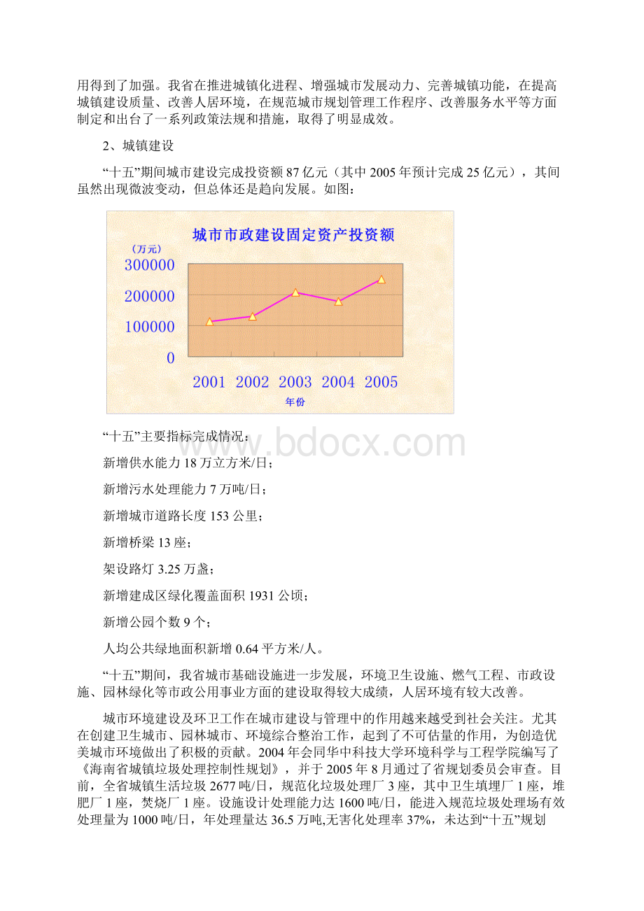 海南省建设事业十一五规划.docx_第2页