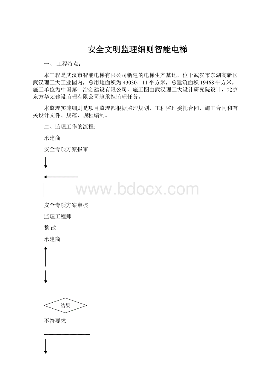 安全文明监理细则智能电梯.docx_第1页