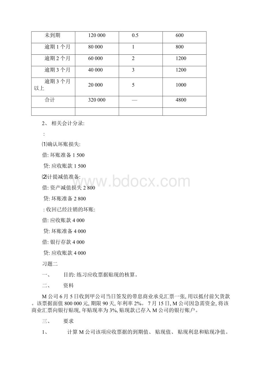 中级财务会计一形成性考核册.docx_第2页