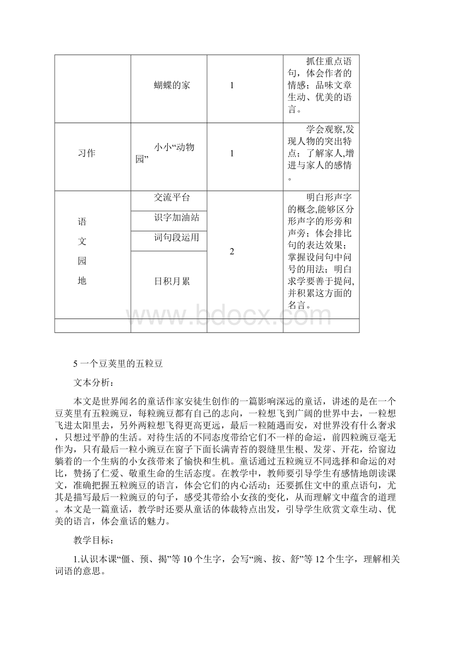 部编版四年级语文上册5 一个豆荚里的五粒豆名师教案.docx_第2页