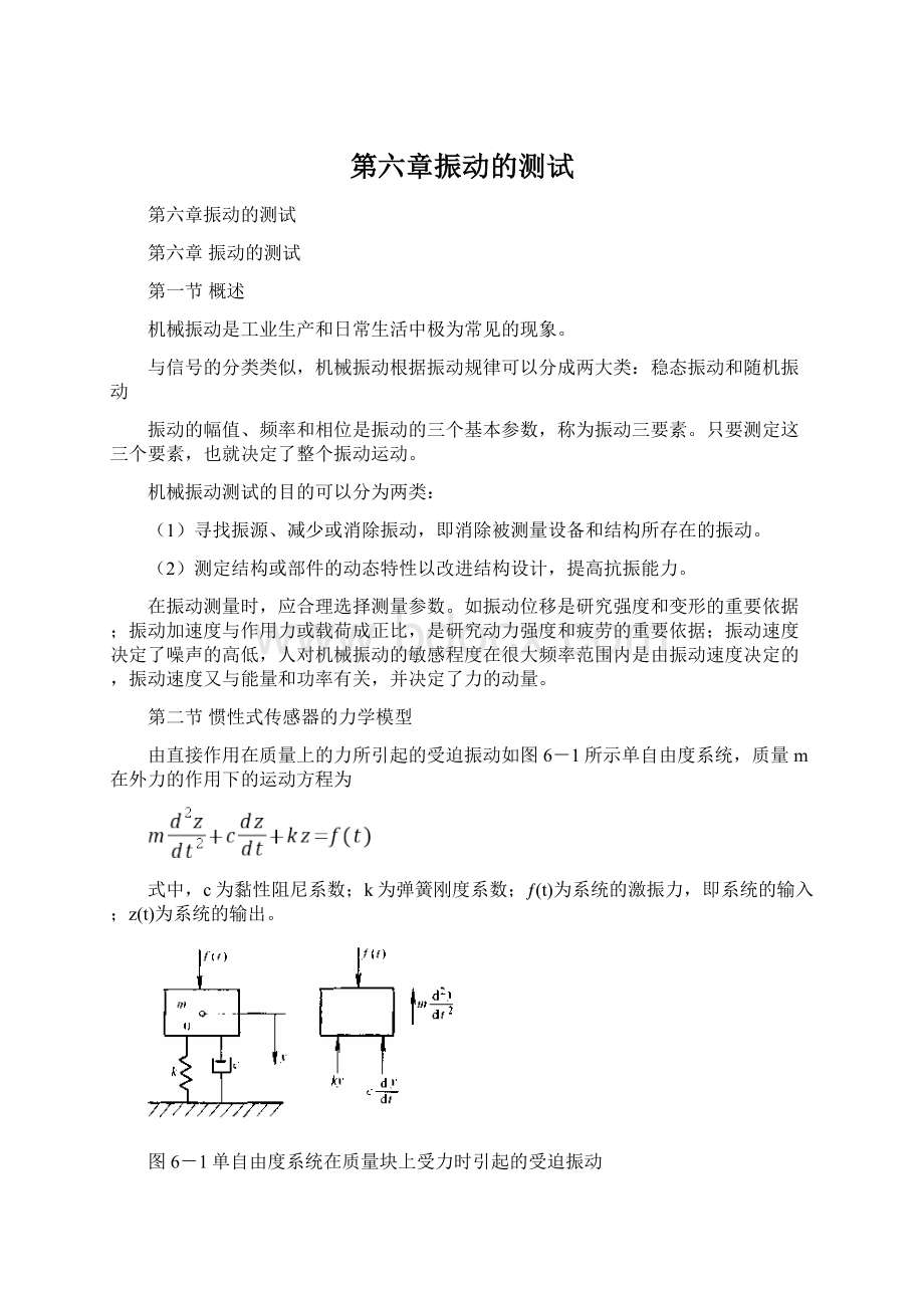 第六章振动的测试Word格式.docx