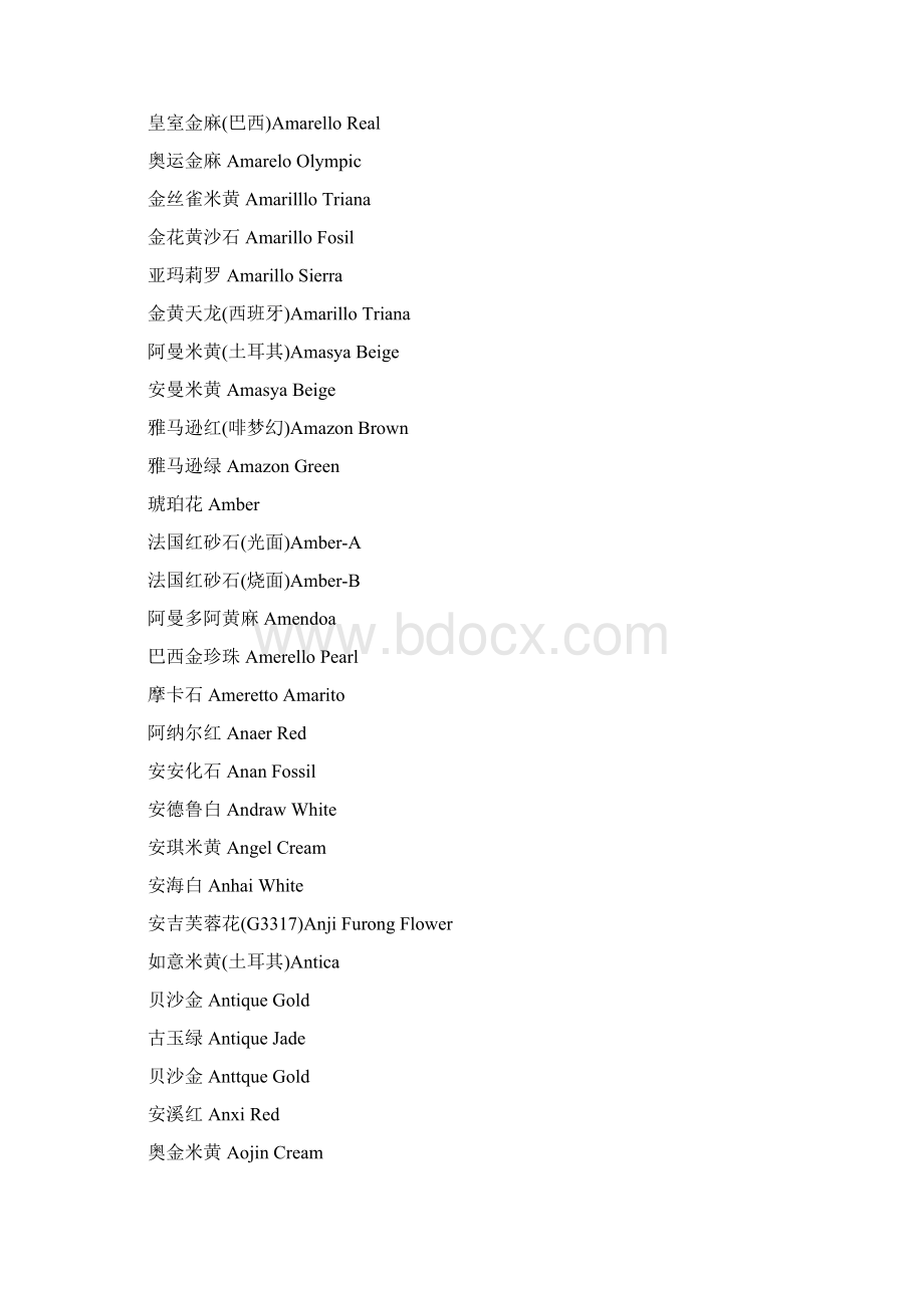 石材颜色中英双译Word格式.docx_第2页