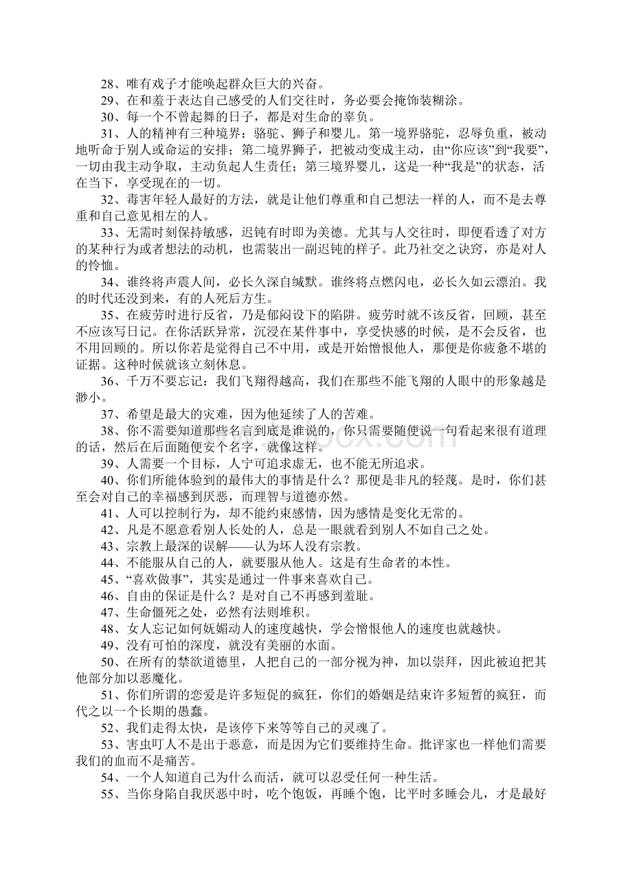 尼采的精彩语录文档格式.docx_第2页