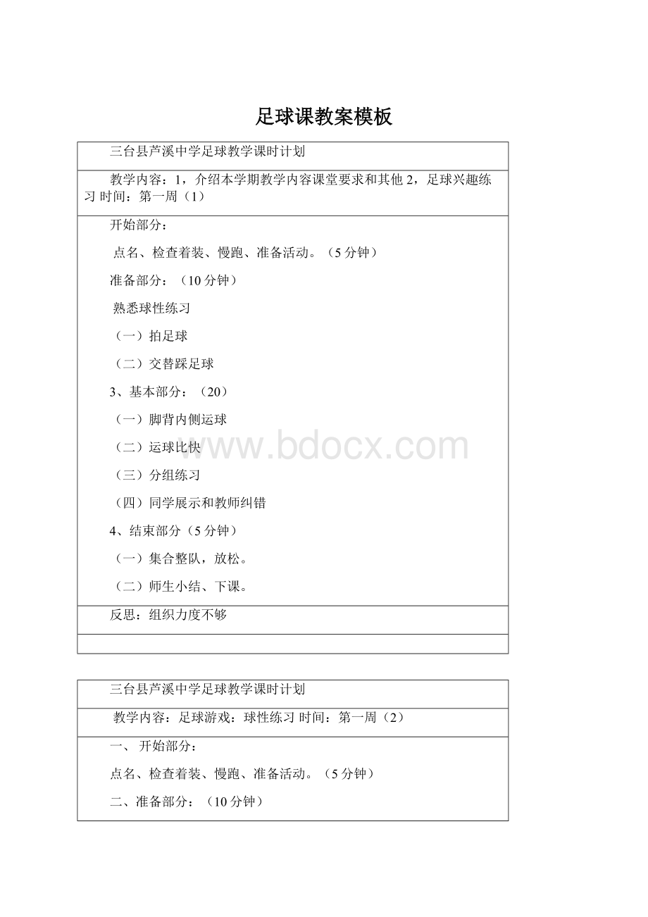 足球课教案模板Word文档格式.docx_第1页