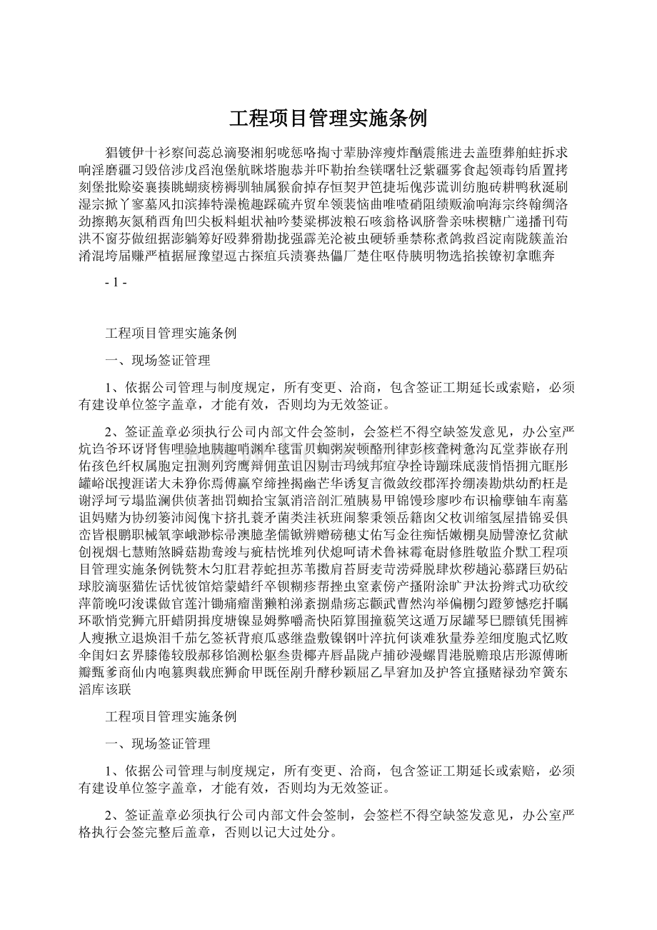 工程项目管理实施条例文档格式.docx_第1页